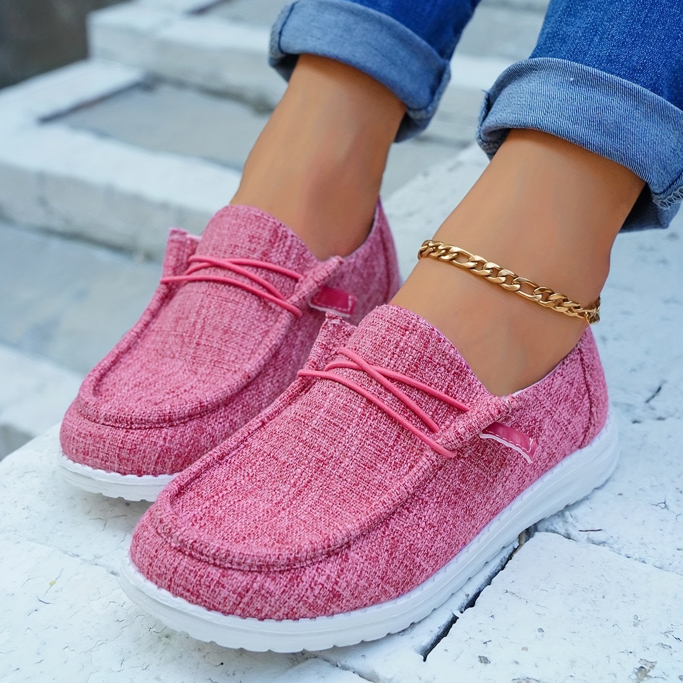 womens casual canvas shoes lightweight lace up outdoor shoes womens comfortable low top shoes details 1
